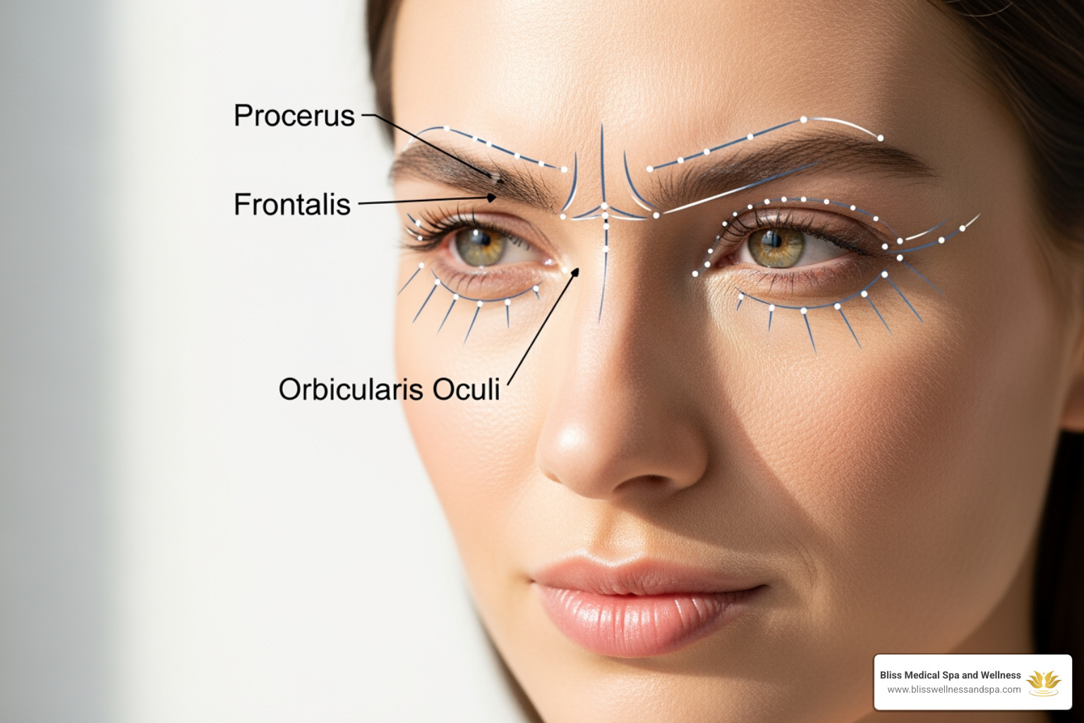Common Botox treatment areas - Best Botox Glendale