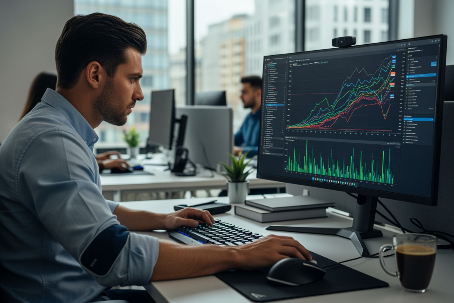 developer looking at a performance graph over time - improve page speed