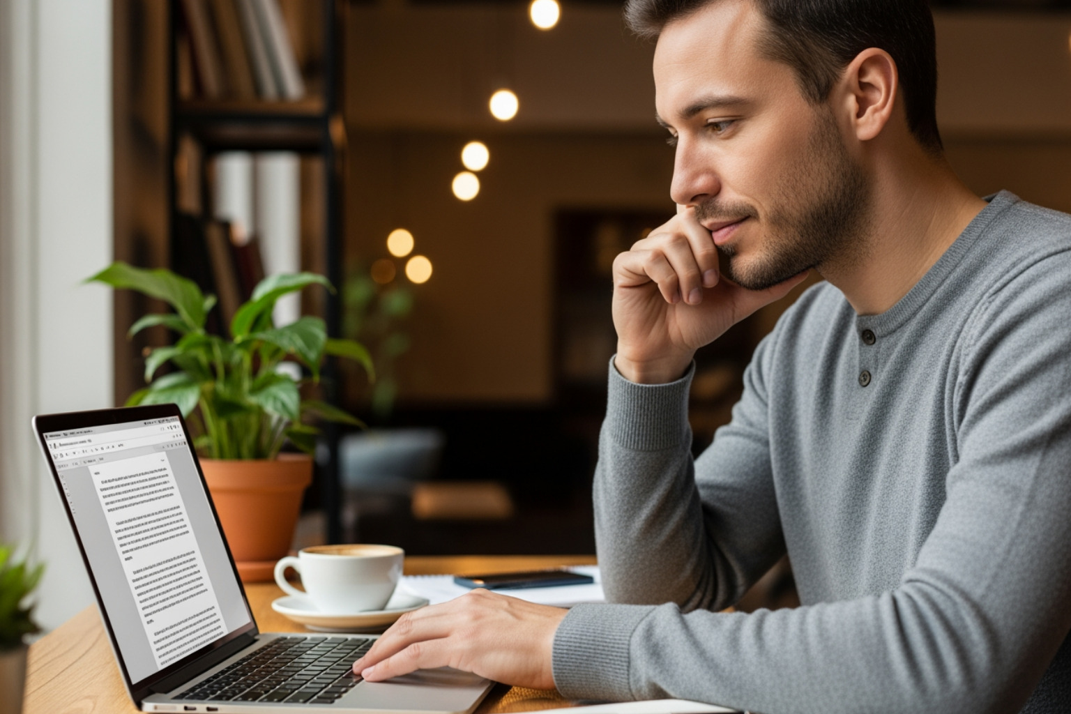 person writing engaging content on a laptop - on page seo for website