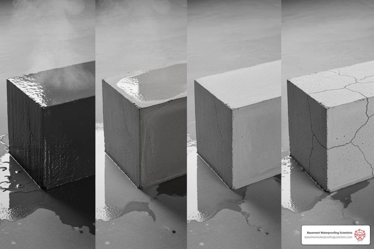 concrete shrinking as it cures - cracks in poured concrete foundation