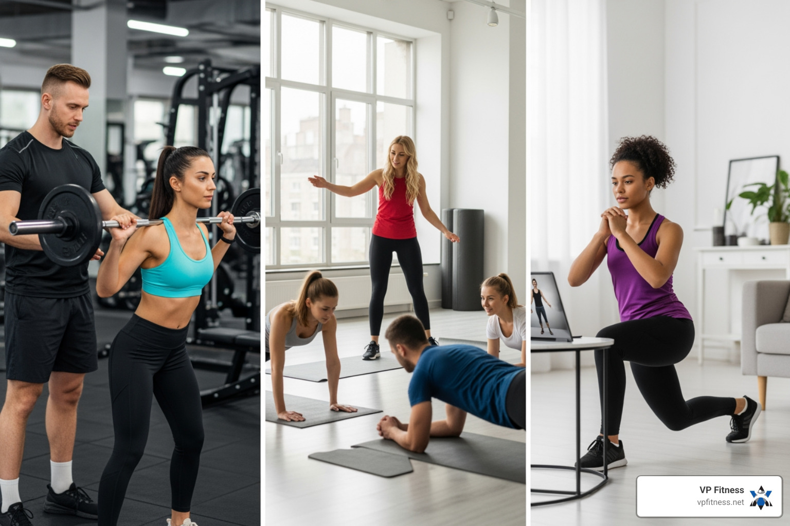 different training styles: one-on-one, a small group, and someone using a tablet for virtual training - personal trainer Providence different training styles: one-on-one, a small group, and someone using a tablet for virtual training - personal trainer Providence