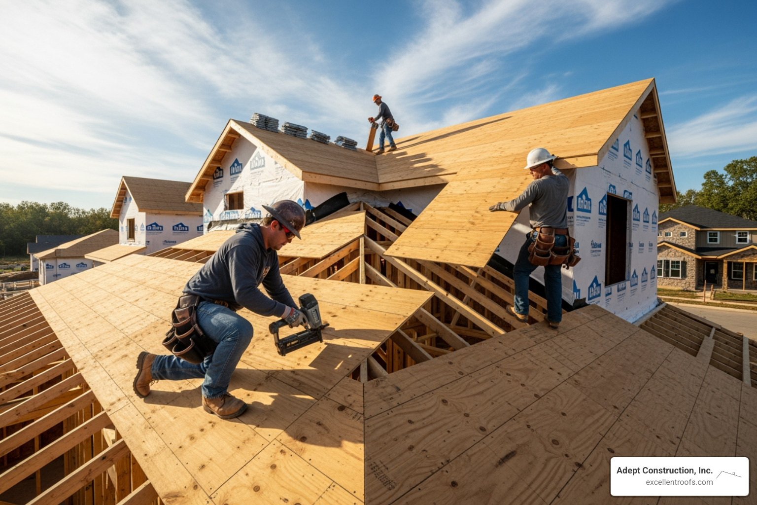 Roof Sheathing Installation - residential roof construction