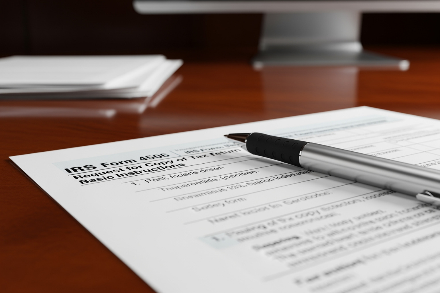 4506 request for copy of tax return