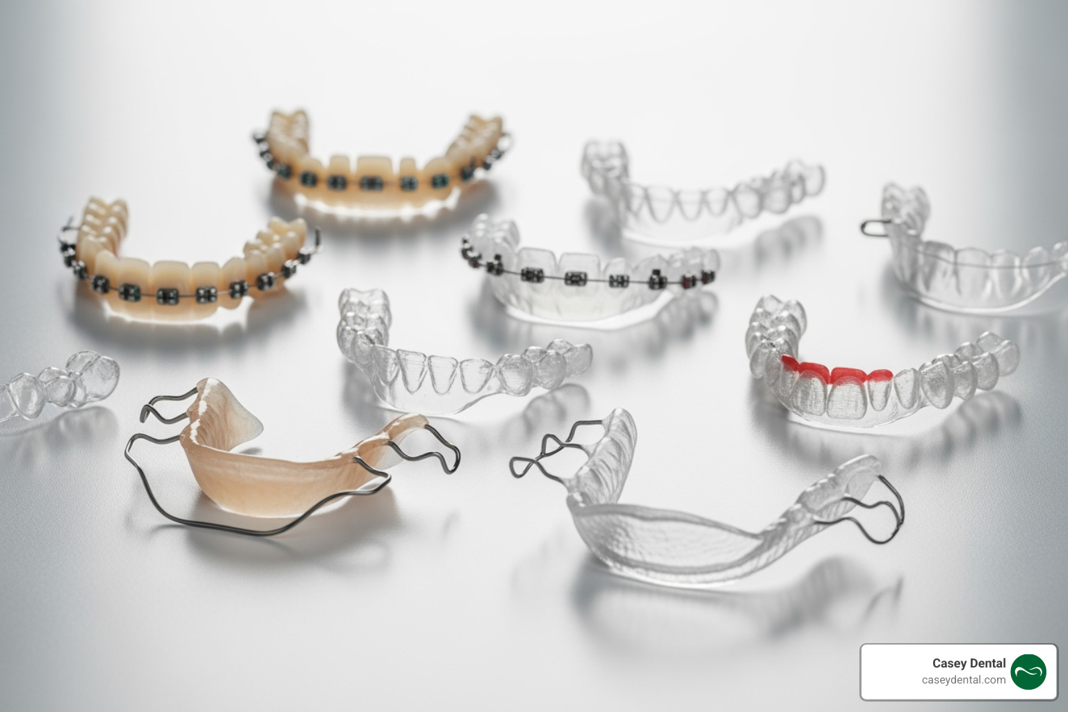 showing different types of orthodontic appliances - Fix crooked teeth showing different types of orthodontic appliances - Fix crooked teeth