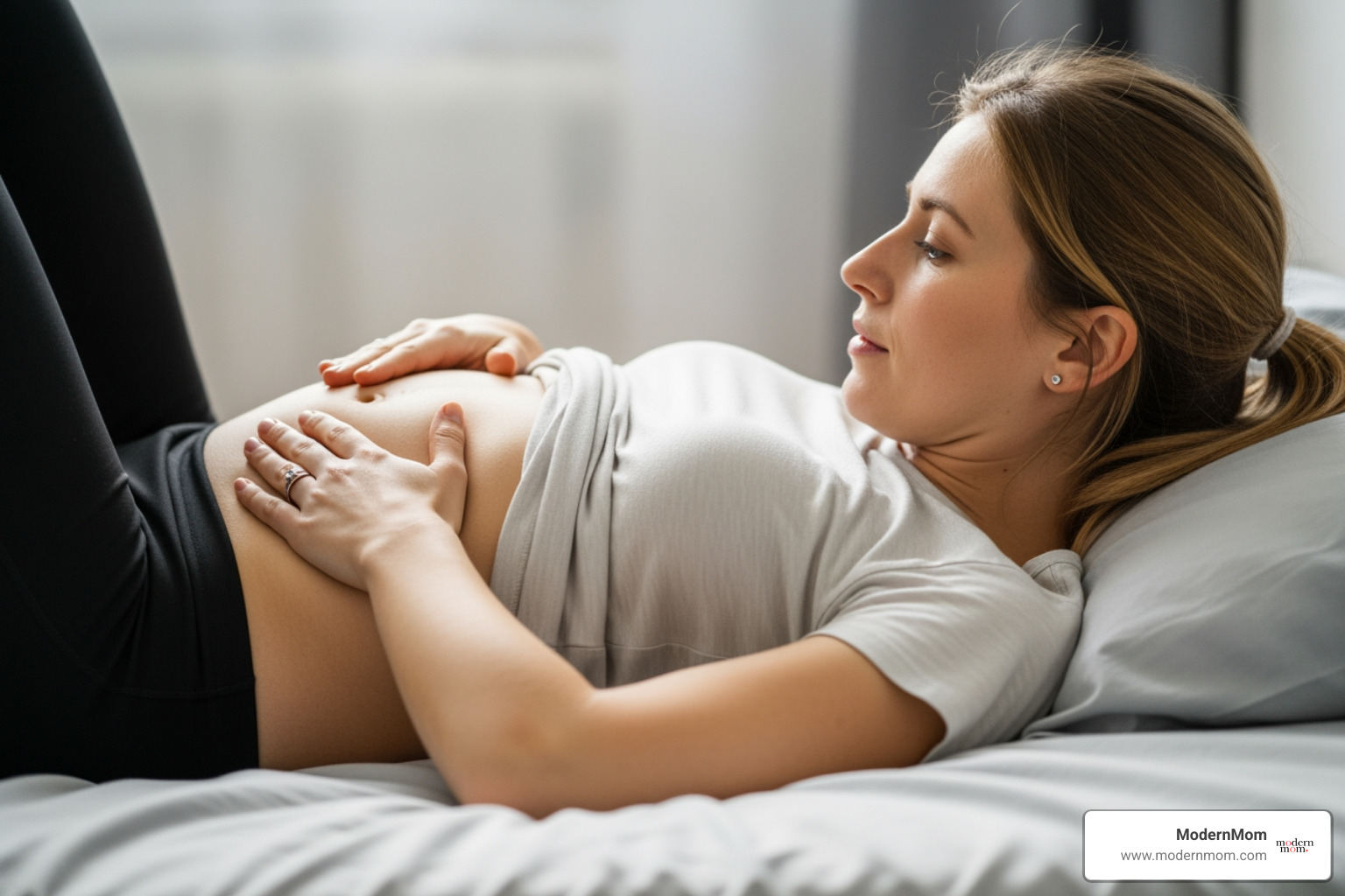 mom demonstrating diastasis recti self-check - post partum workout mom demonstrating diastasis recti self-check - post partum workout
