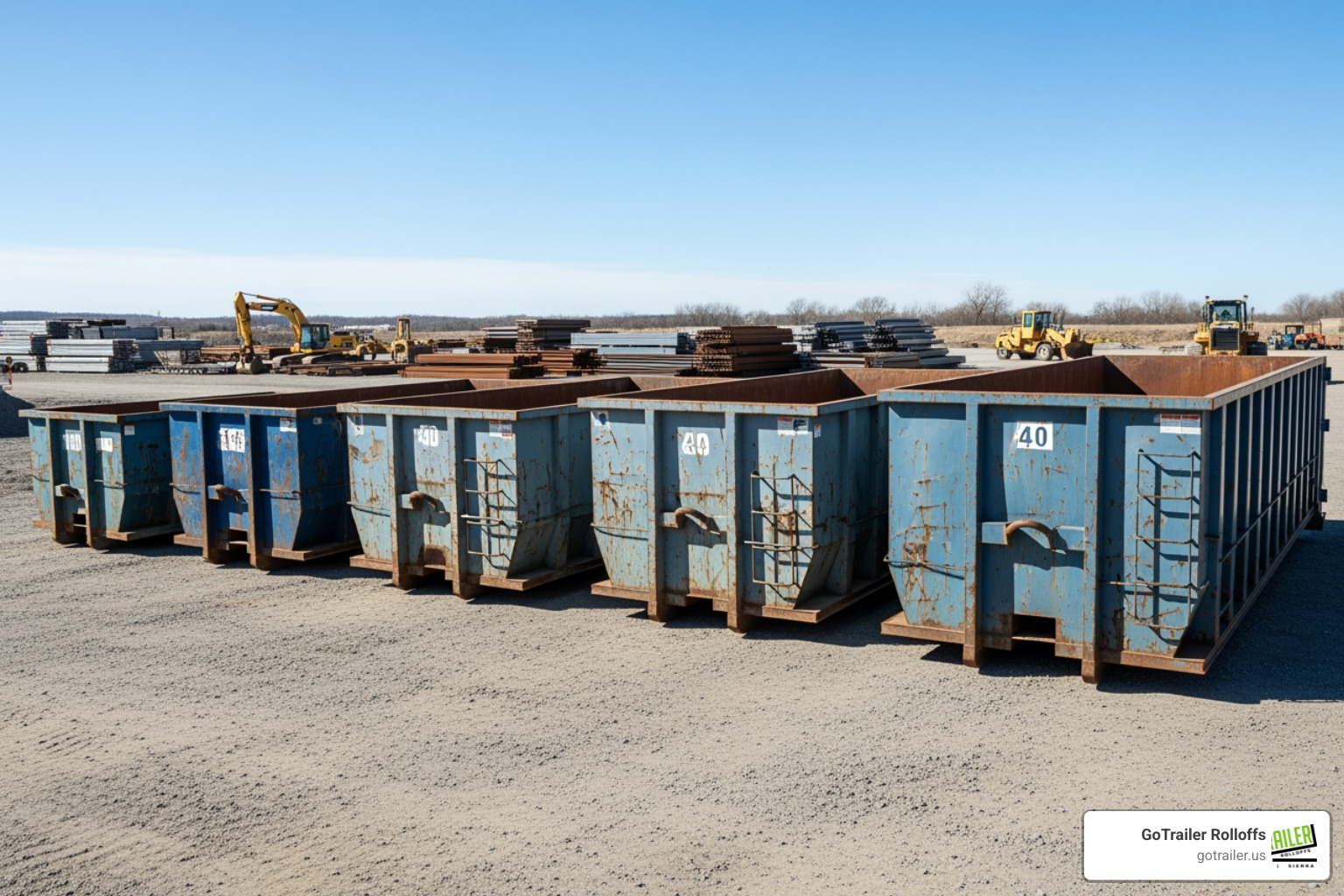 Different sizes of roll-off dumpsters side-by-side for comparison - roll off containers sierra vista Different sizes of roll-off dumpsters side-by-side for comparison - roll off containers sierra vista