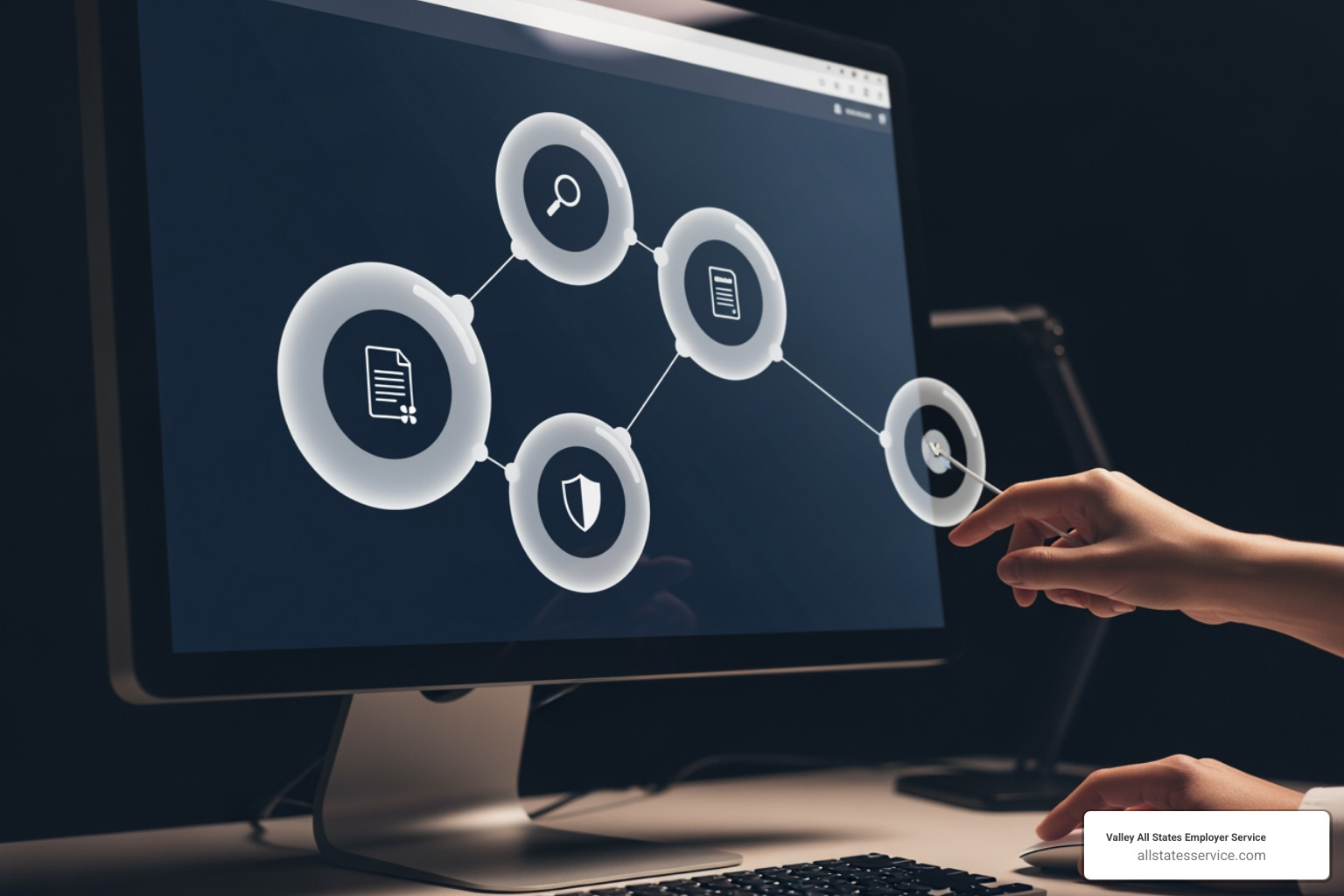 flowchart showing online screening process - employment background check online