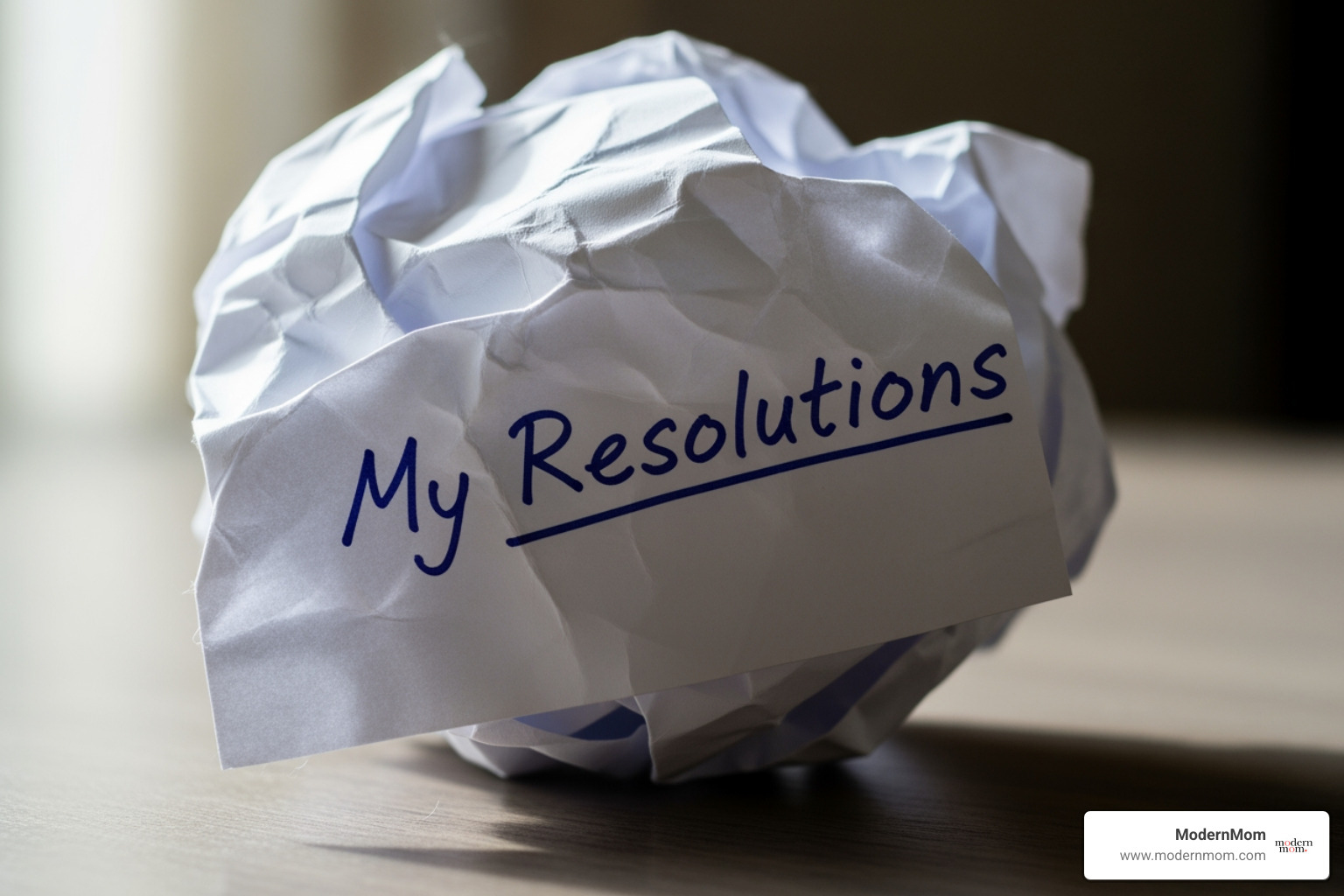 crumpled paper with "My Resolutions" - New Year habits