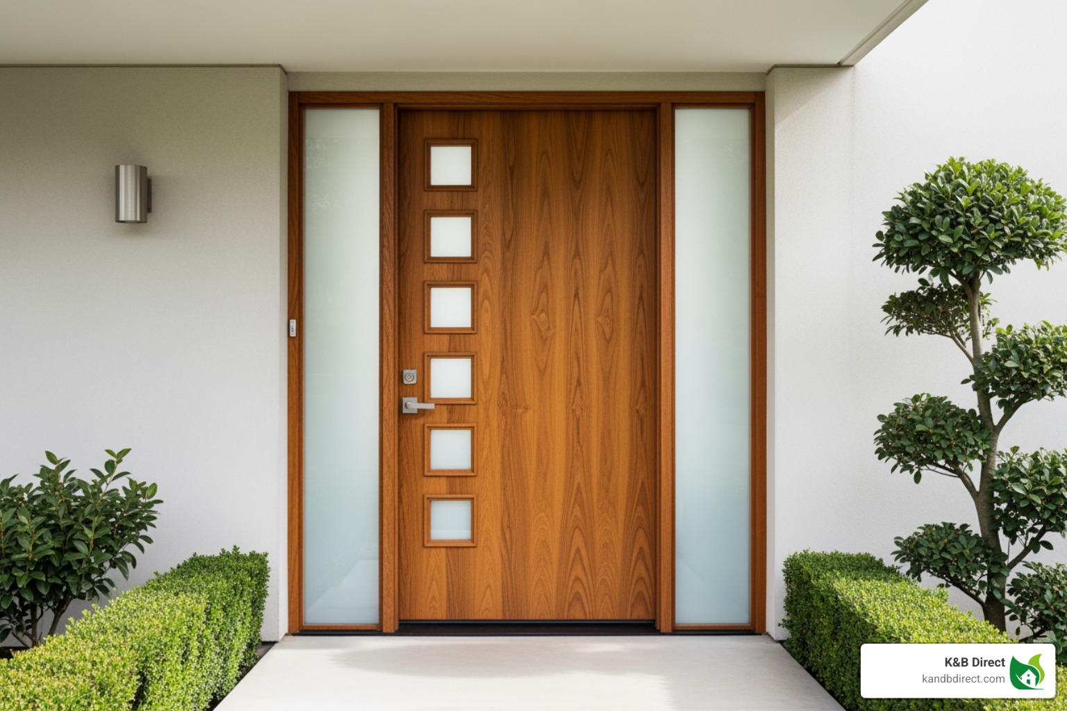 mid-century modern door with square window lites - Mid-century modern door