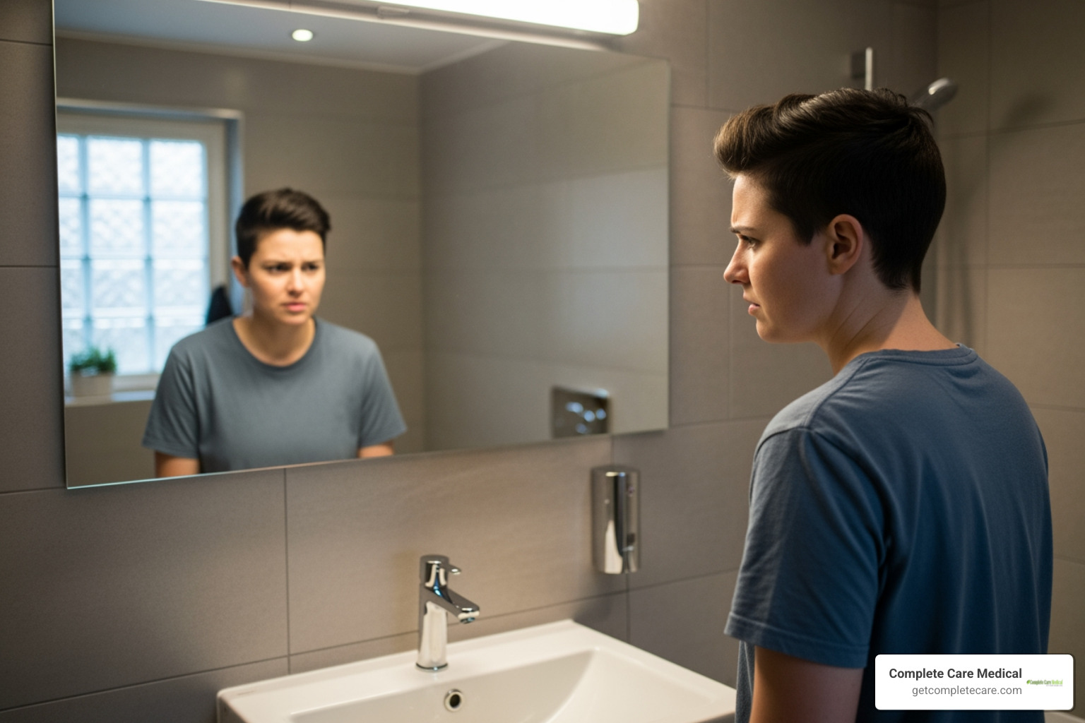 person looking concerned in bathroom - blood and burning when i pee person looking concerned in bathroom - blood and burning when i pee