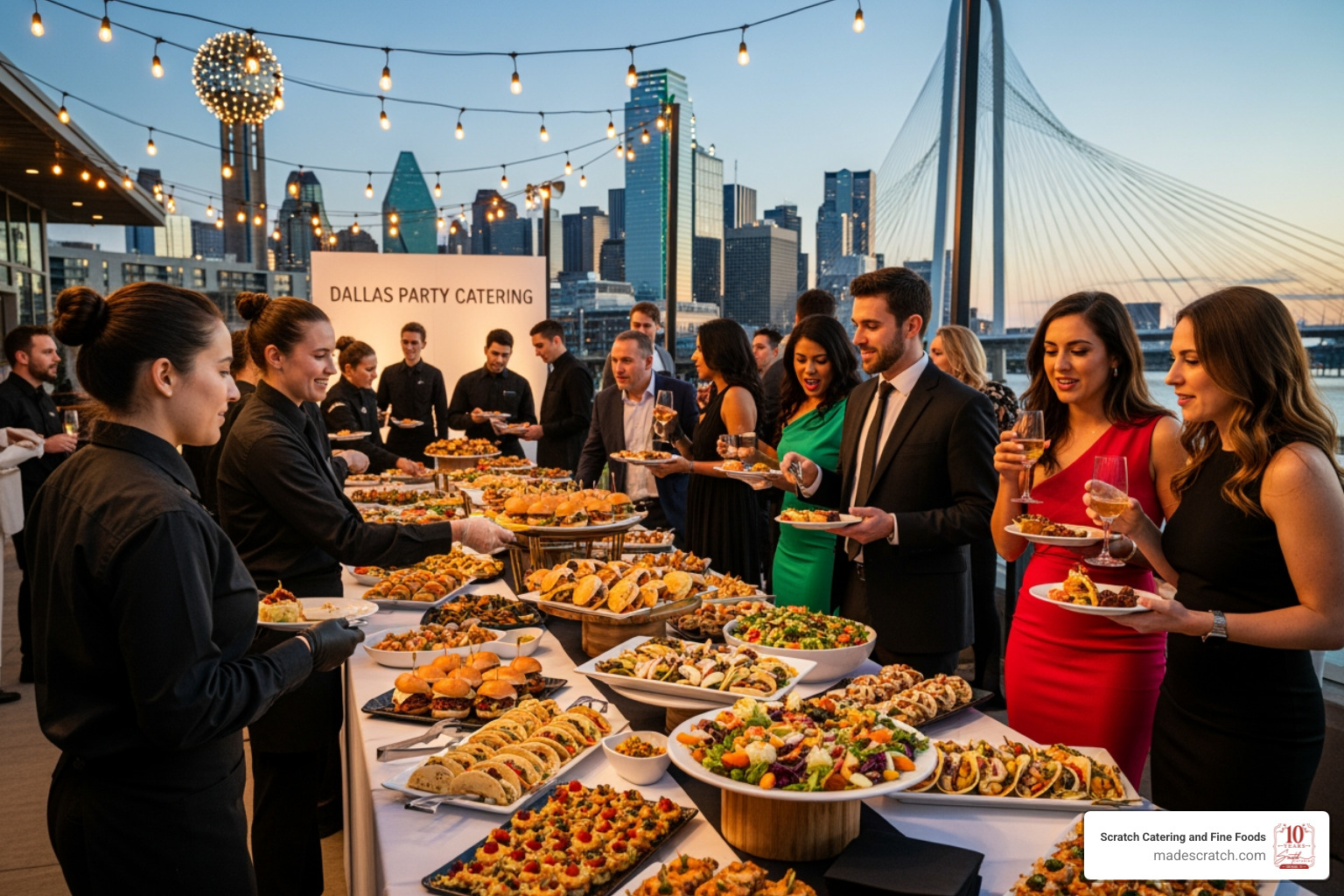 A client consulting with a caterer over menu options - Dallas party catering A client consulting with a caterer over menu options - Dallas party catering