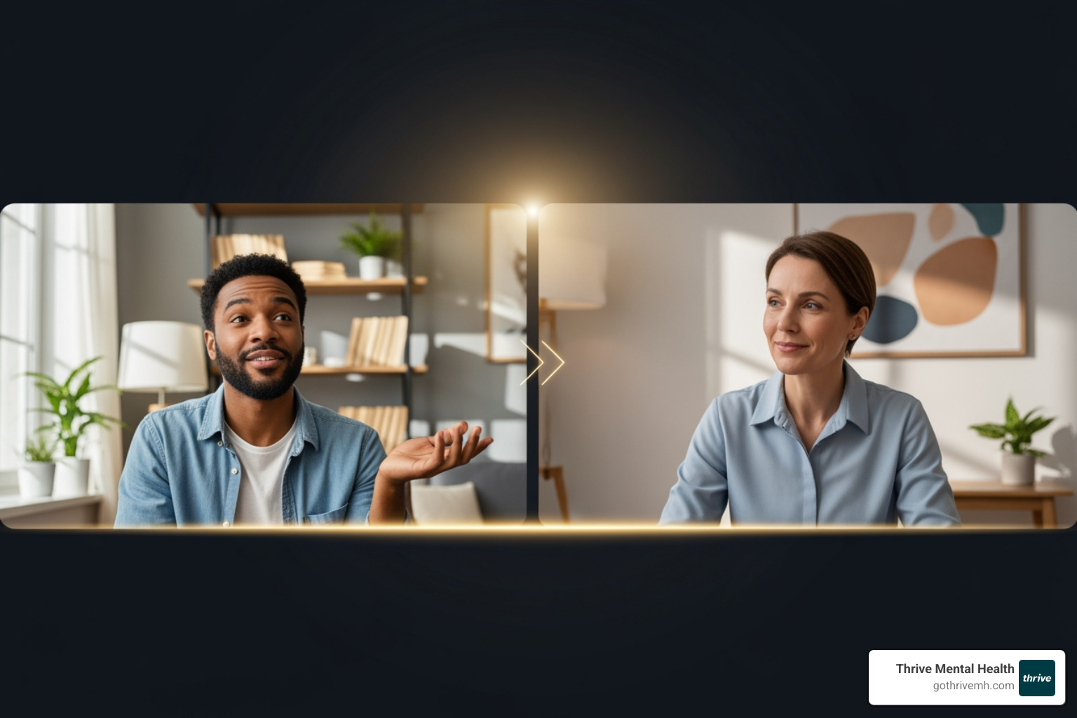 Person interviewing therapist on video call - Which mental health services provide inclusive, personalized care?