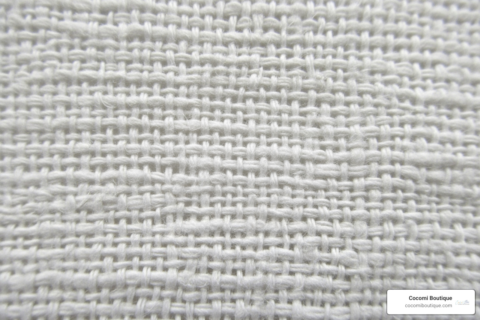 Close up of muslin fabric showing its characteristic open weave - muslin baby blanket
