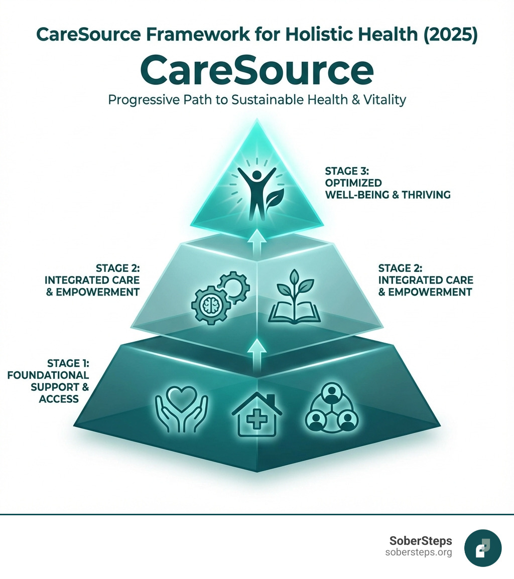 Image illustrating the continuum of care from medical detox to aftercare planning - CareSource