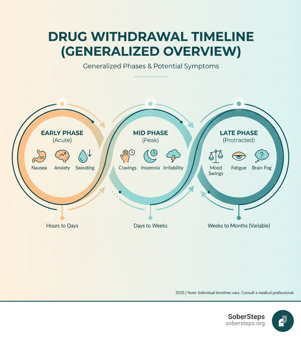 calendar with different colored sections representing withdrawal timelines for various drugs - Drug Withdrawal calendar with different colored sections representing withdrawal timelines for various drugs - Drug Withdrawal