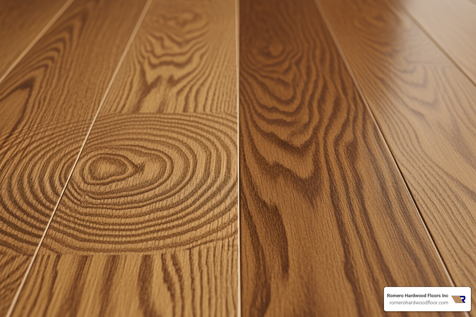 poorly done DIY sanding job with swirl marks compared to a professional finish - is refinishing hardwood floors worth it