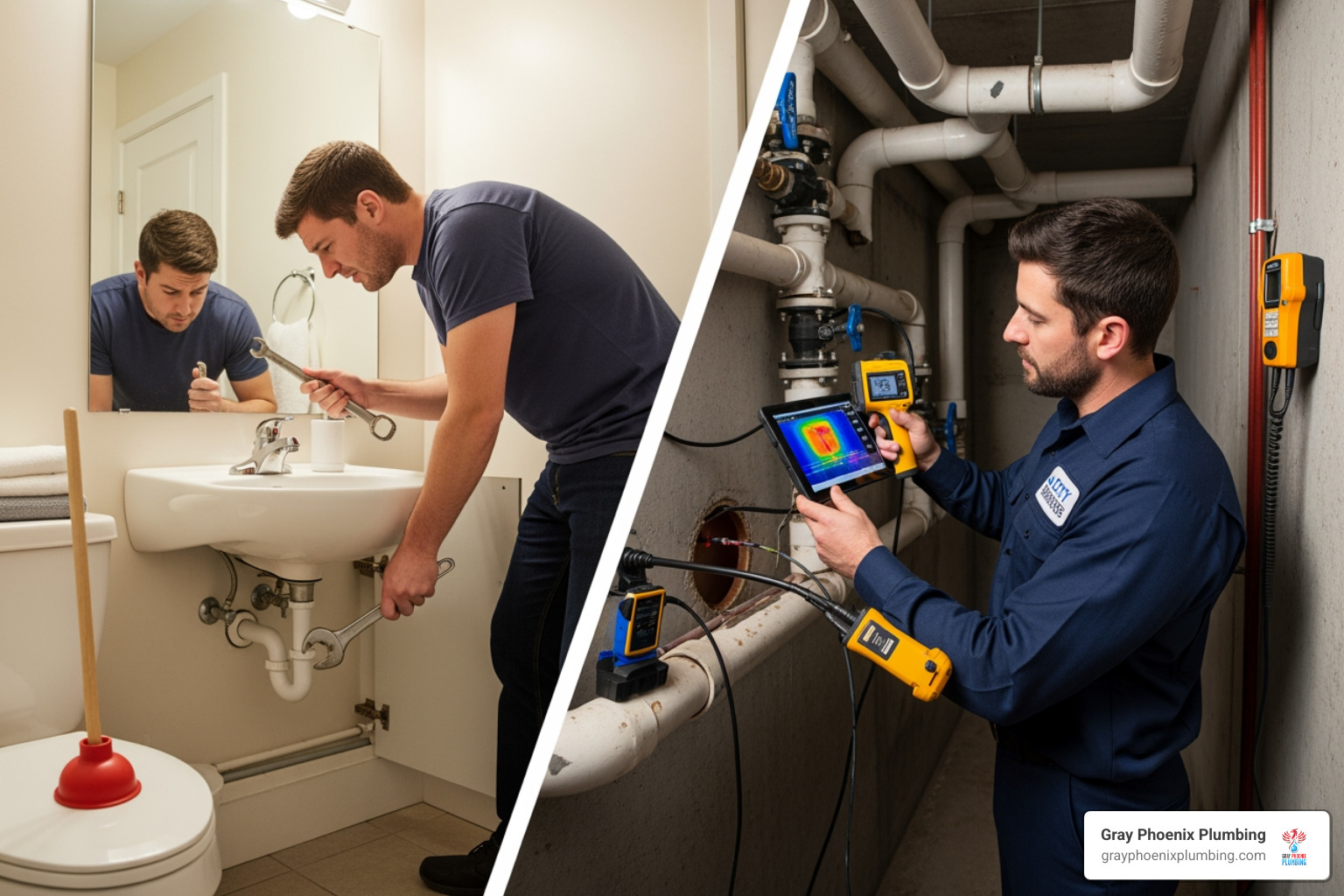 Table comparing DIY tasks vs. Professional plumbing jobs - denver plumbing repair services Table comparing DIY tasks vs. Professional plumbing jobs - denver plumbing repair services