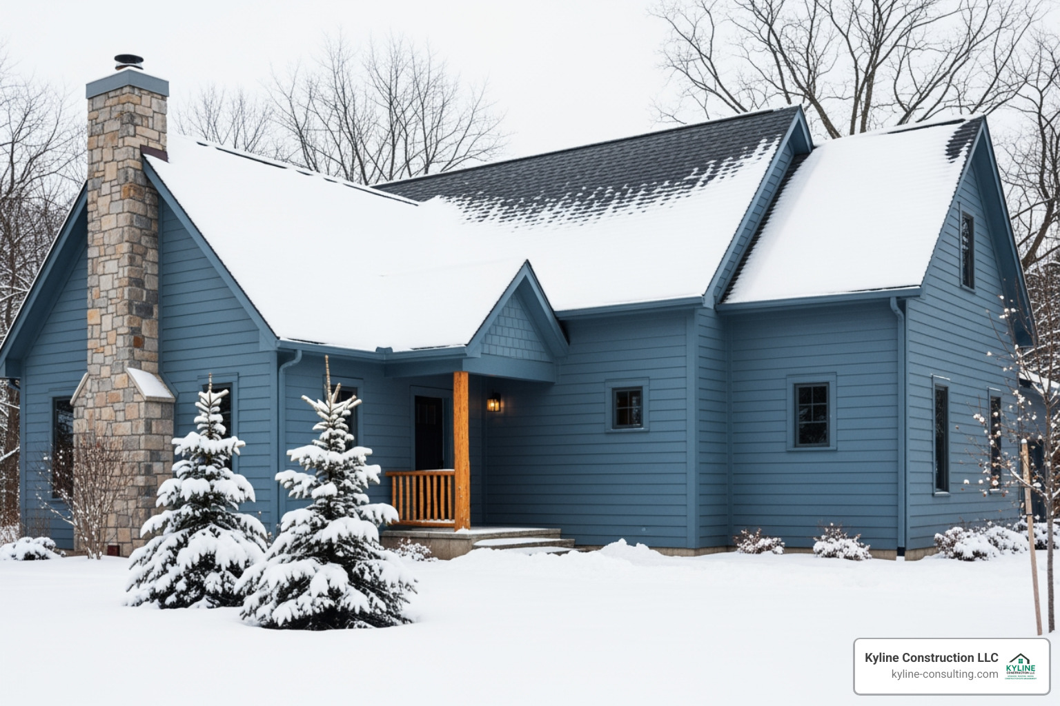 Home with fiber cement siding enduring a snowy day - siding contractors Ohio Home with fiber cement siding enduring a snowy day - siding contractors Ohio