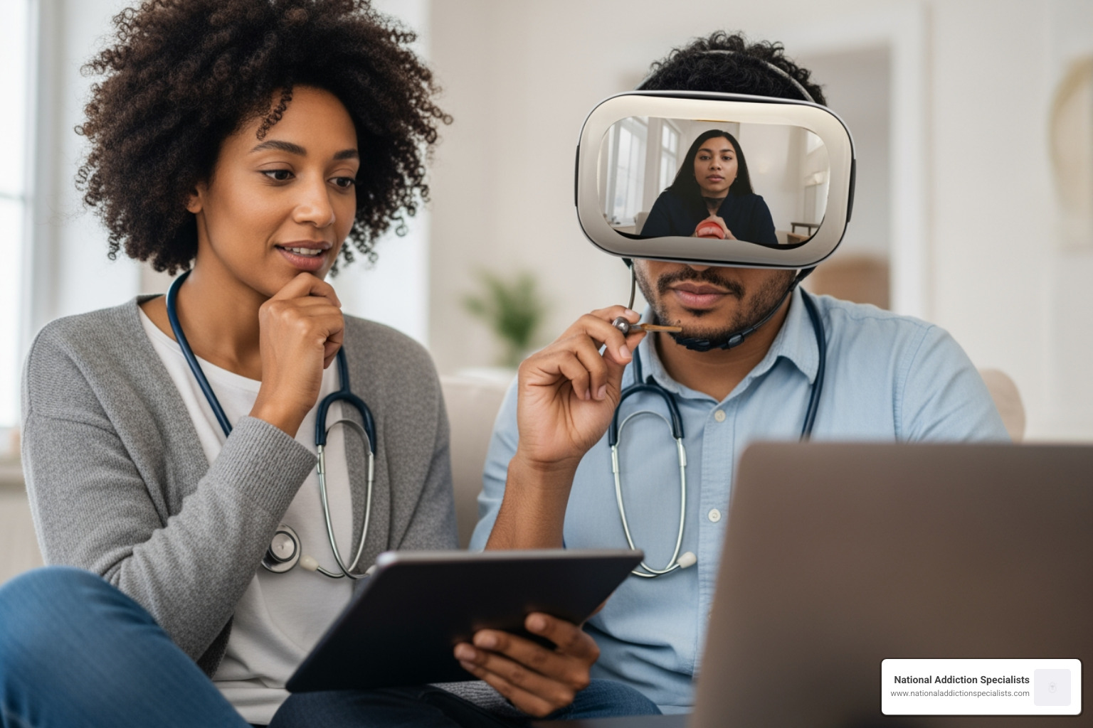 Person participating in a virtual therapy session - Private addiction services Person participating in a virtual therapy session - Private addiction services
