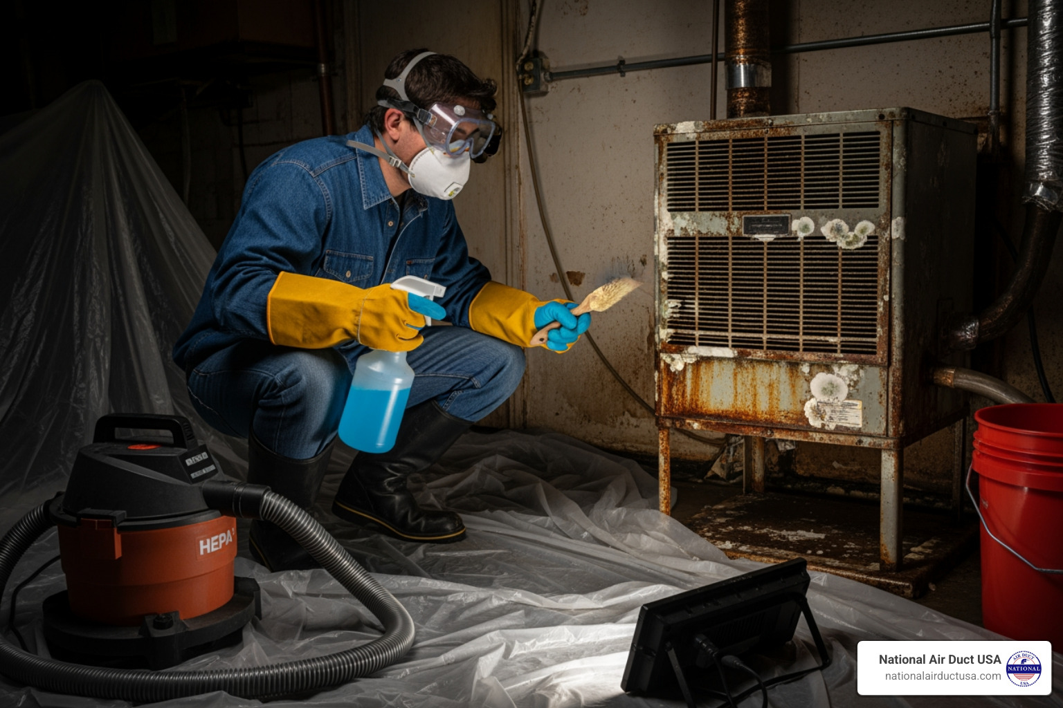 safety gear - aircon mold removal