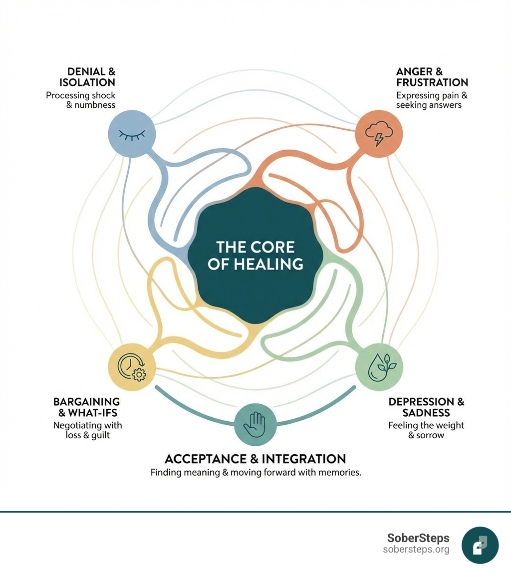 winding path through different landscapes representing the grief journey - Grief