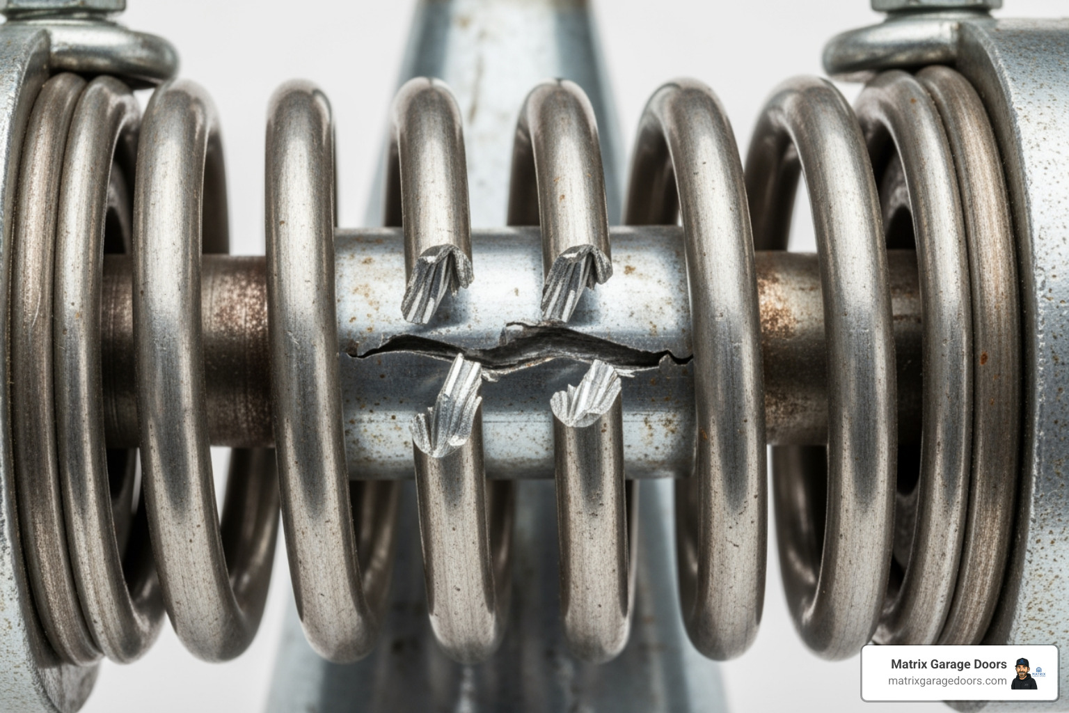 snapped garage door spring - columbus emergency garage door repair