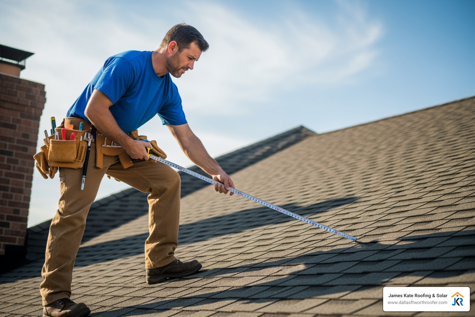 roofing contractor measuring a roof - roof replacement cost arlington roofing contractor measuring a roof - roof replacement cost arlington