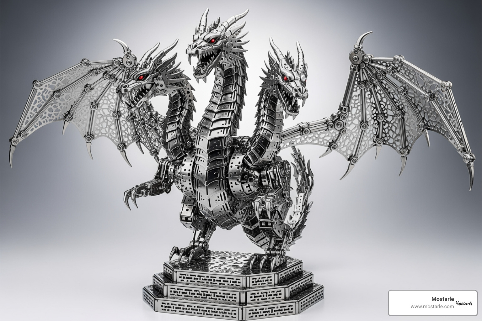Infernal Tri-Dragon 3D metal puzzle - 3d metal puzzles dragon