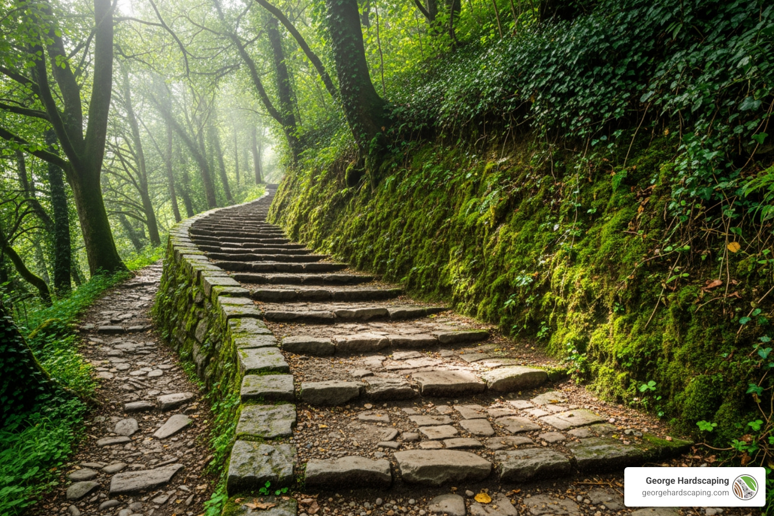 gravel foundation - Steps made of stone