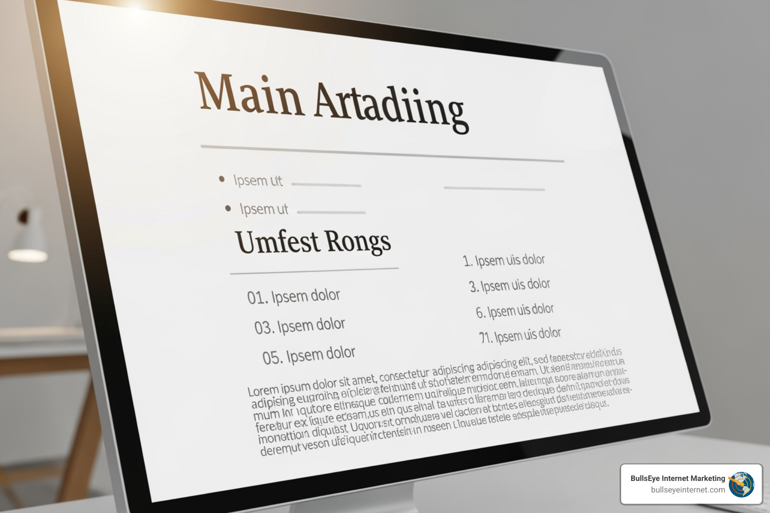 Image of a well-structured article with clear headings, bullet points, and lists, designed for easy AI parsing - AI search optimization