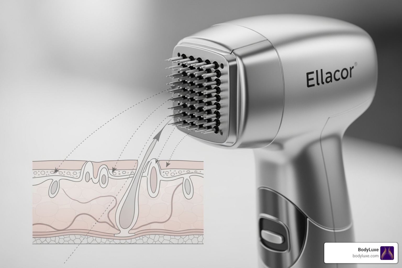 Ellacor handpiece and micro-coring diagram - ellacor vs bodytite