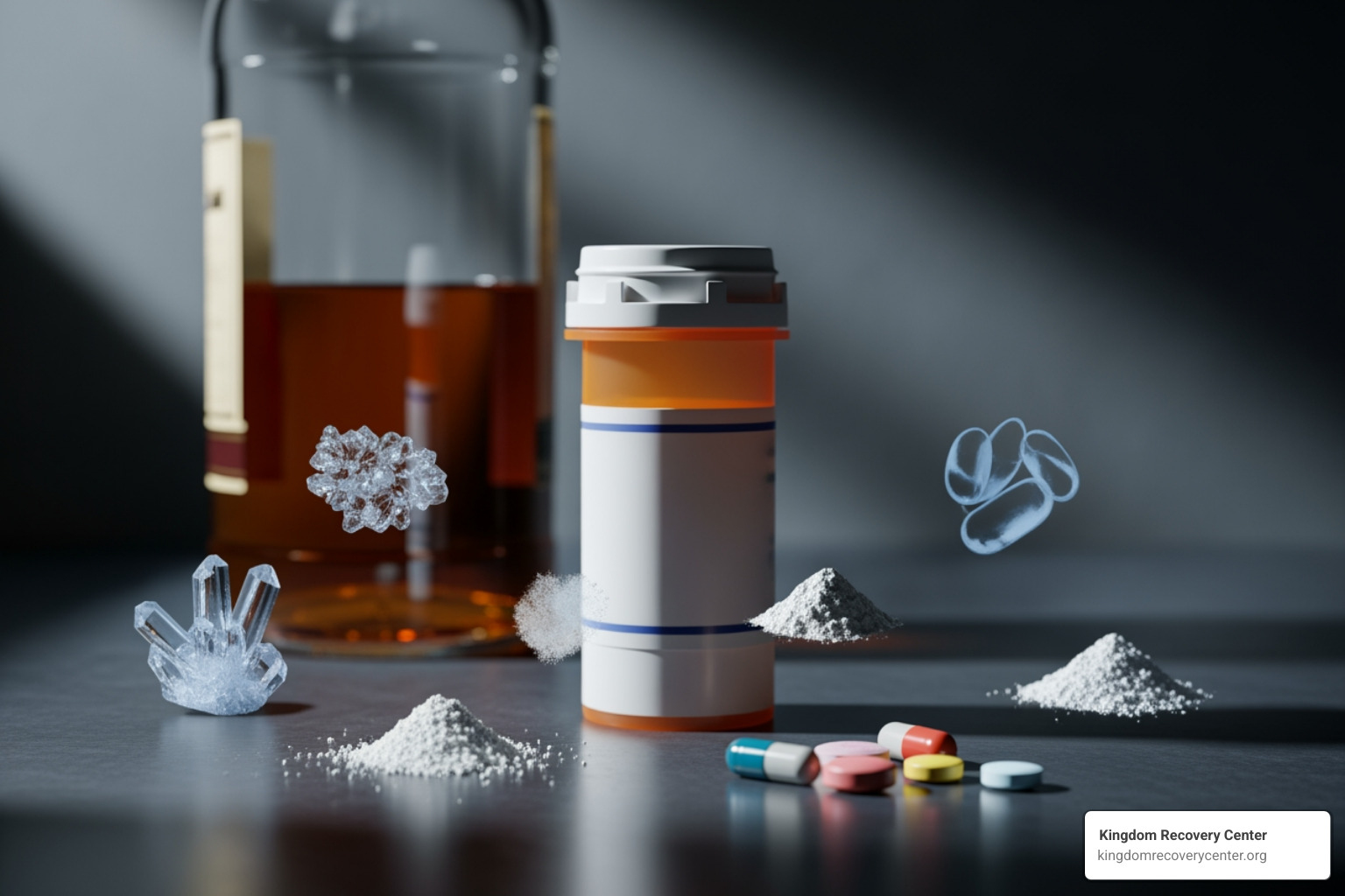 Graphic illustrating the percentage breakdown of rehab admissions by substance: 40% for opiates other than heroin, 39% for alcohol use disorders, and approximately 10% each for methamphetamine, cocaine, and heroin use. - rehab centers in knoxville tennessee