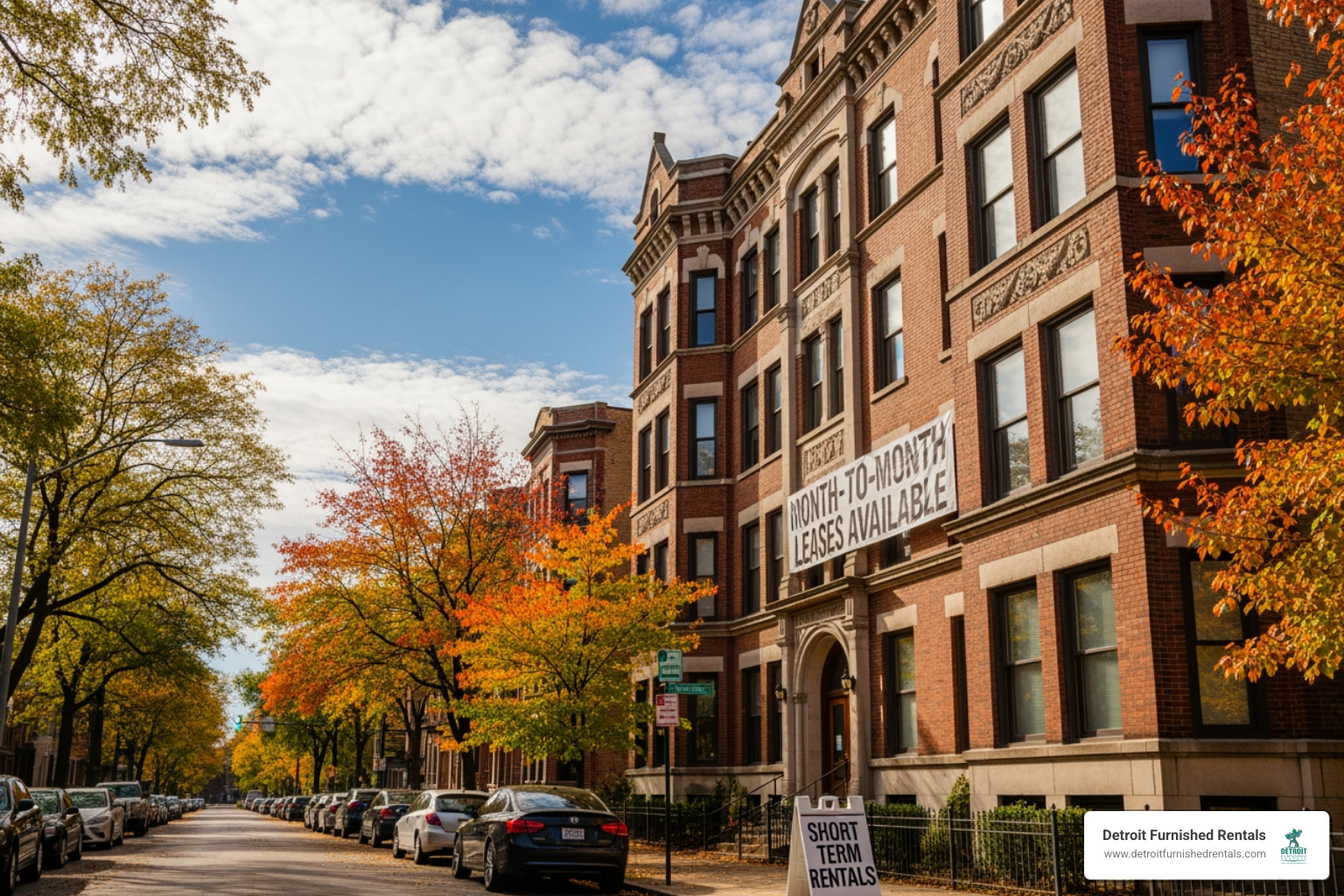 map of Detroit highlighting popular rental neighborhoods like Downtown, Midtown, and Corktown - month to month lease apartments in detroit