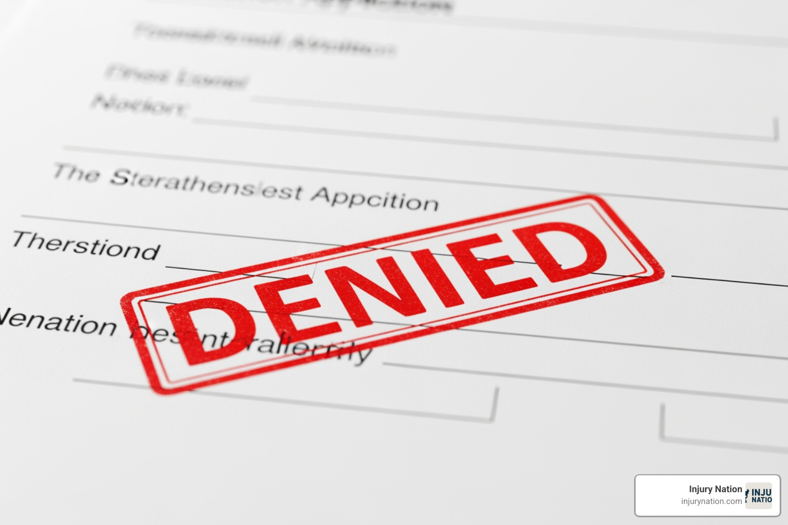 document stamped with DENIED - health insurance attorney