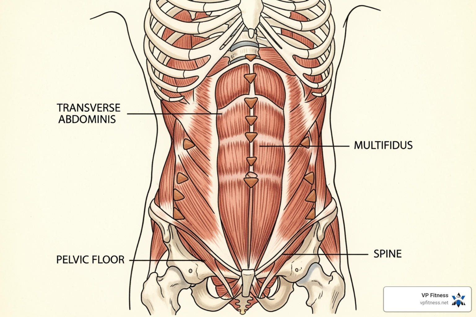 image illustrating deep core muscles and back - Back strength training image illustrating deep core muscles and back - Back strength training