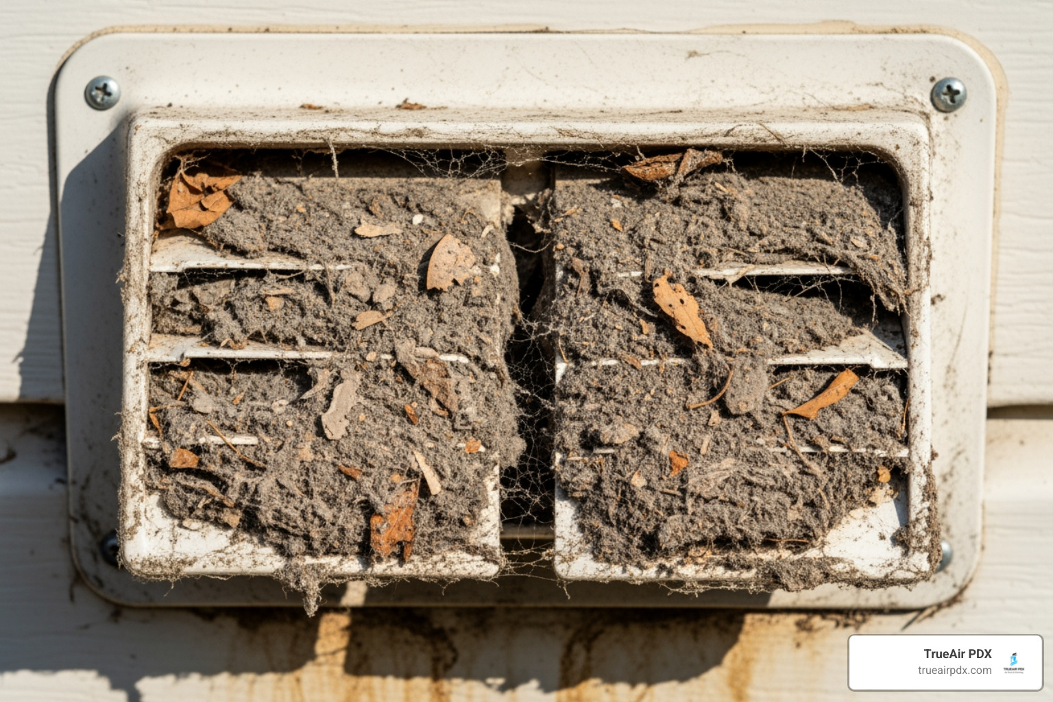clogged exterior vent flap - dryer vent cleaning near me