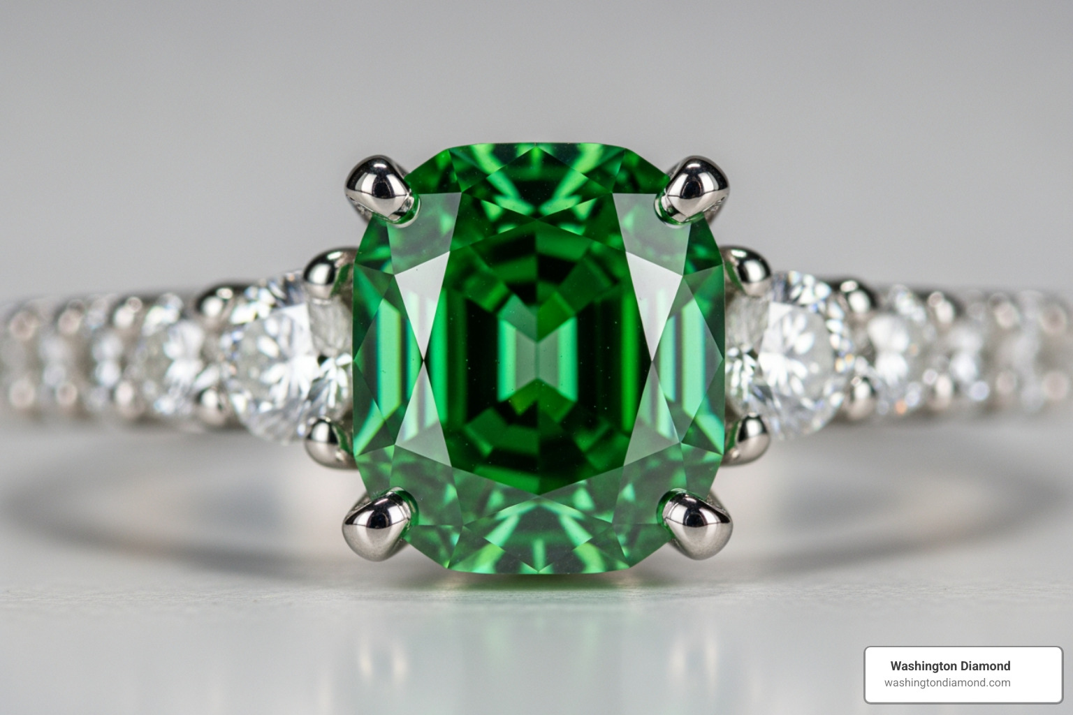 green diamond engagement ring - green diamond price per carat