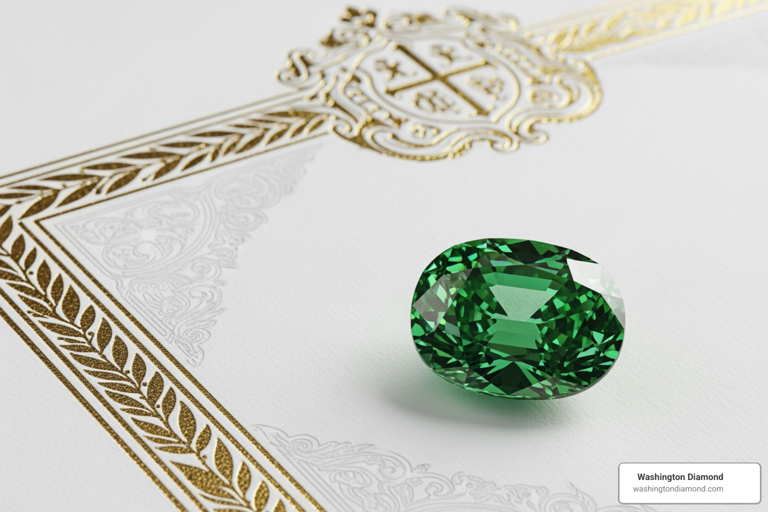 GIA certificate for a green diamond - green diamond price per carat