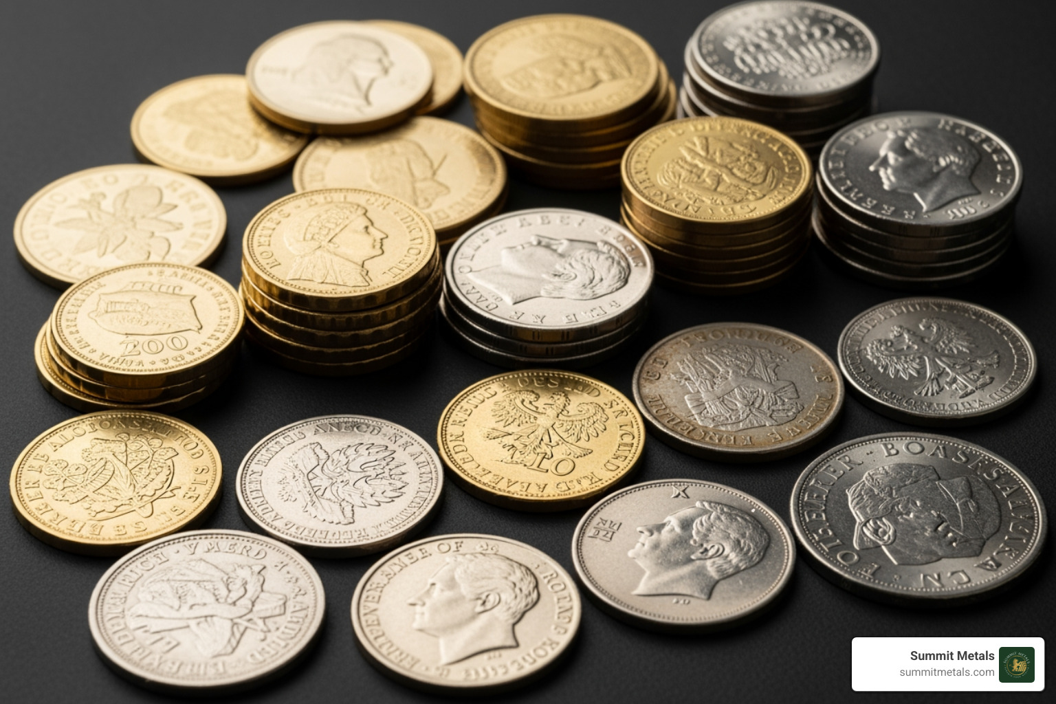 coins in different conditions from pristine to scuffed - how to sell my gold and silver coins