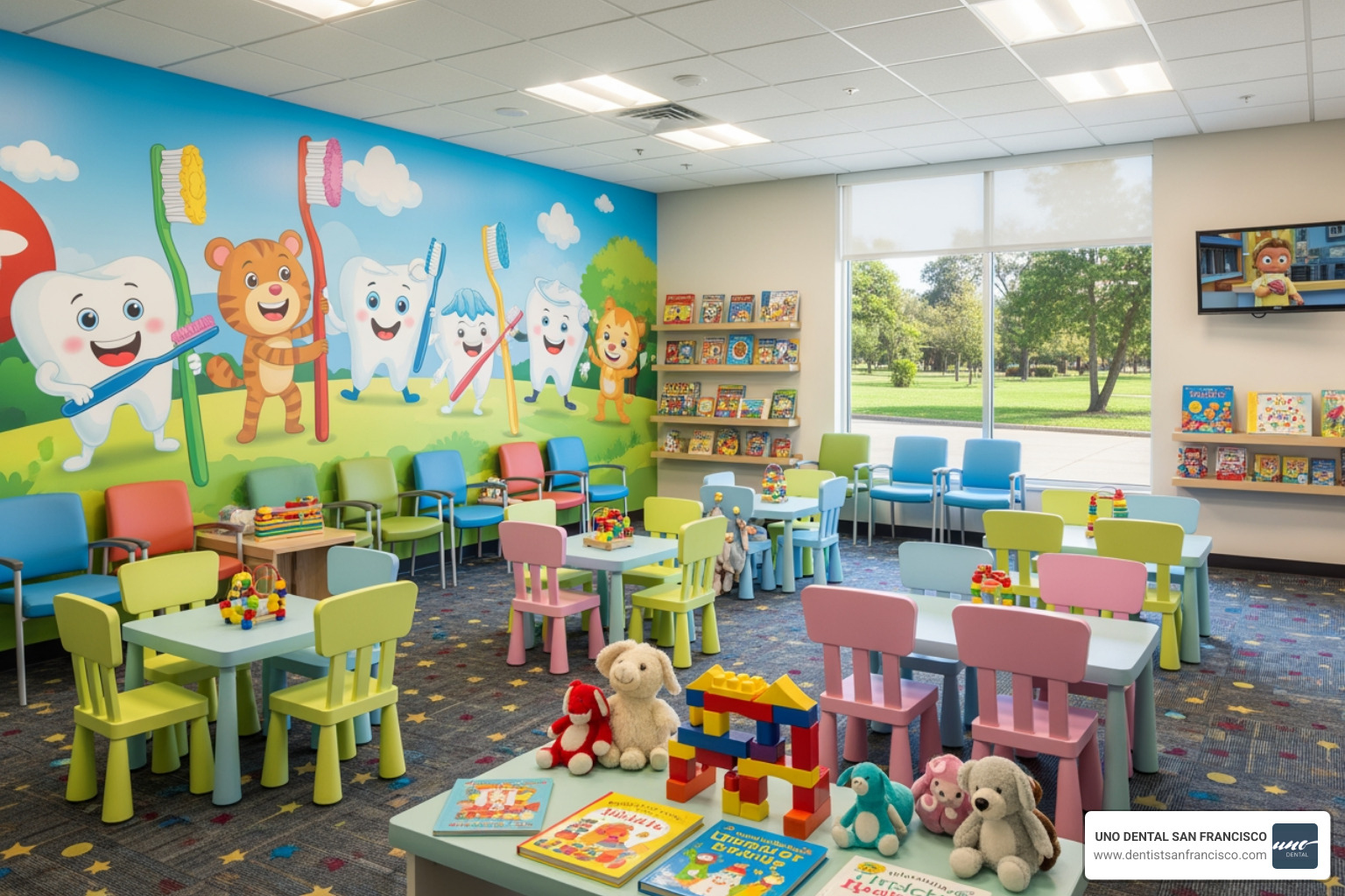 colorful, child-friendly dental waiting room with toys - San Francisco kids dentist colorful, child-friendly dental waiting room with toys - San Francisco kids dentist