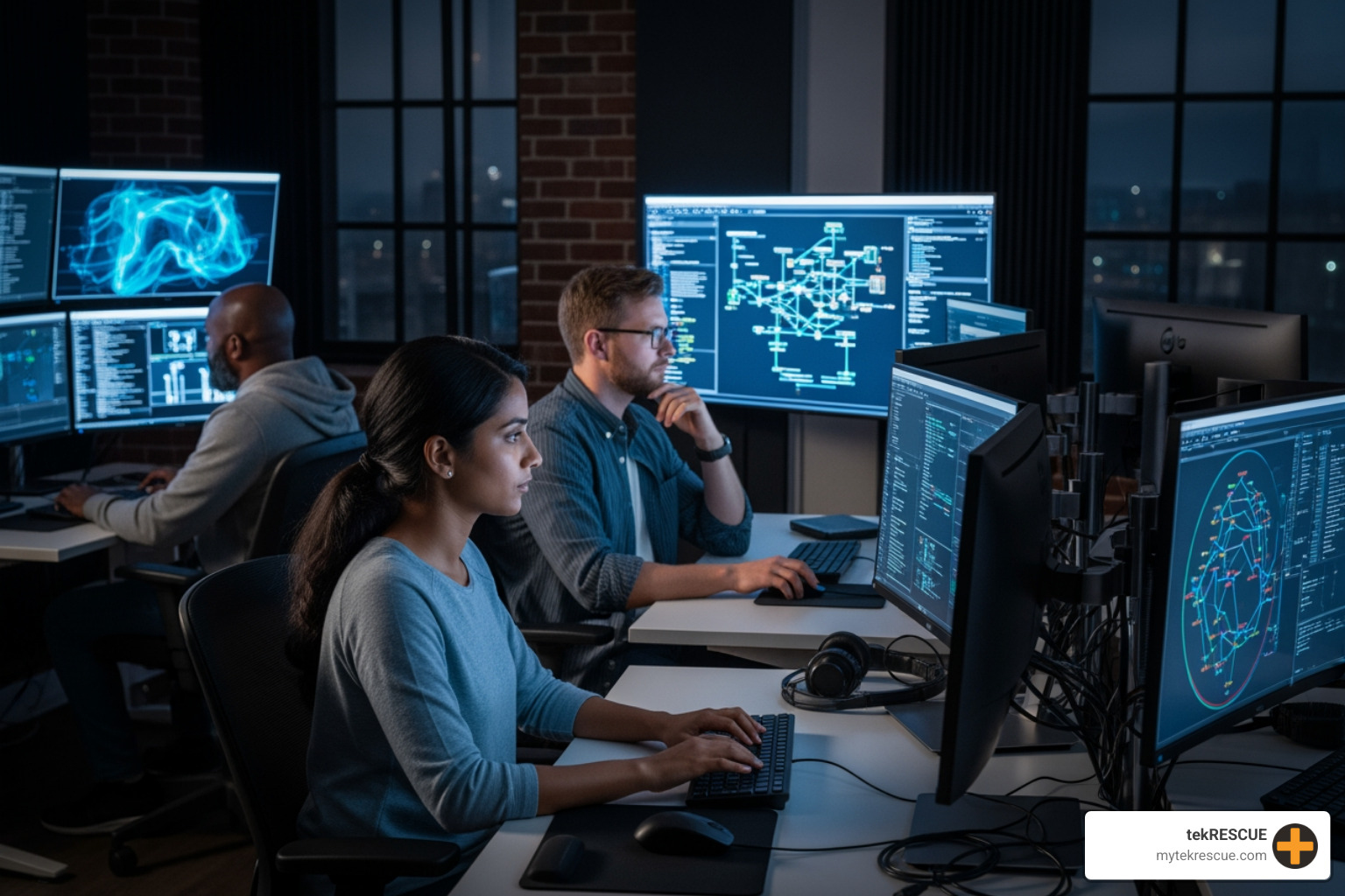 Incident response team in action - cyber incident