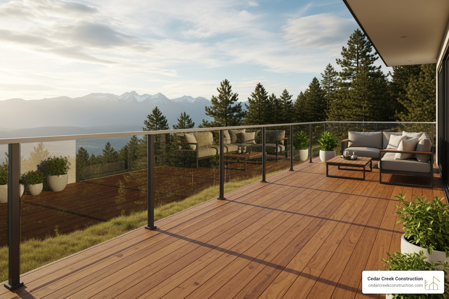 deck featuring a unique glass panel aluminum railing system - Aluminum deck railing deck featuring a unique glass panel aluminum railing system - Aluminum deck railing