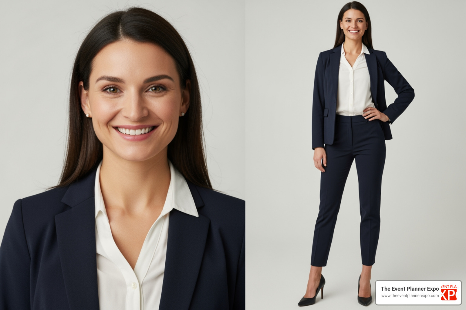 Professional promotional model headshot and full-body shot - promotional model