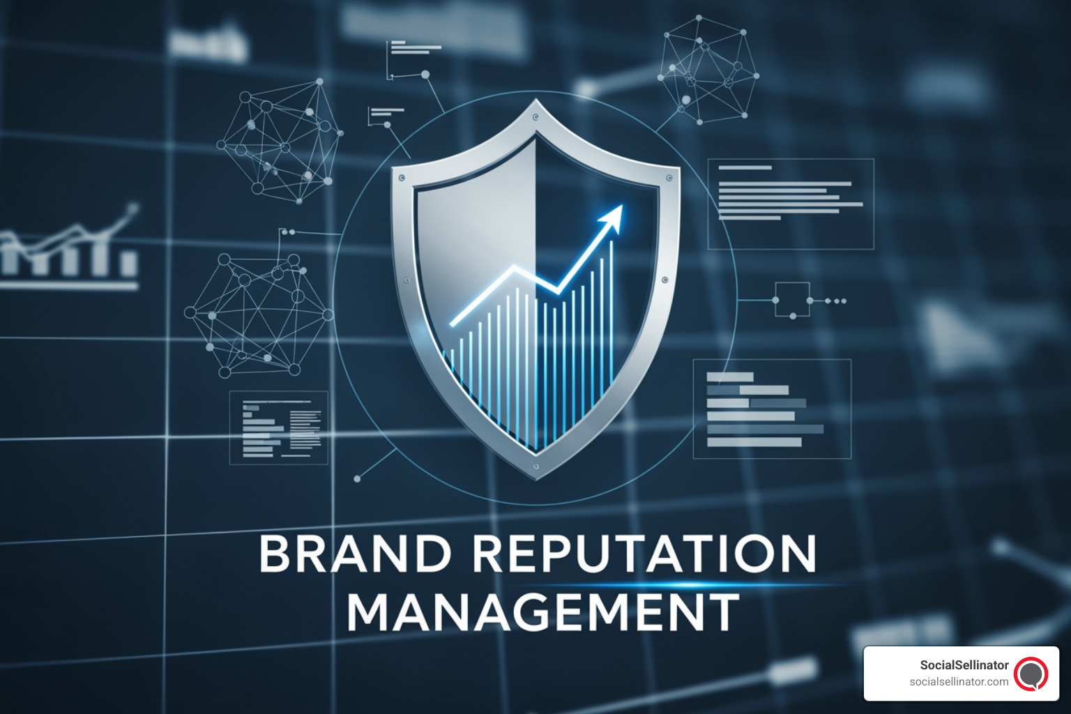 magnifying glass over computer screen showing mixed positive and negative search results - brand reputation management services