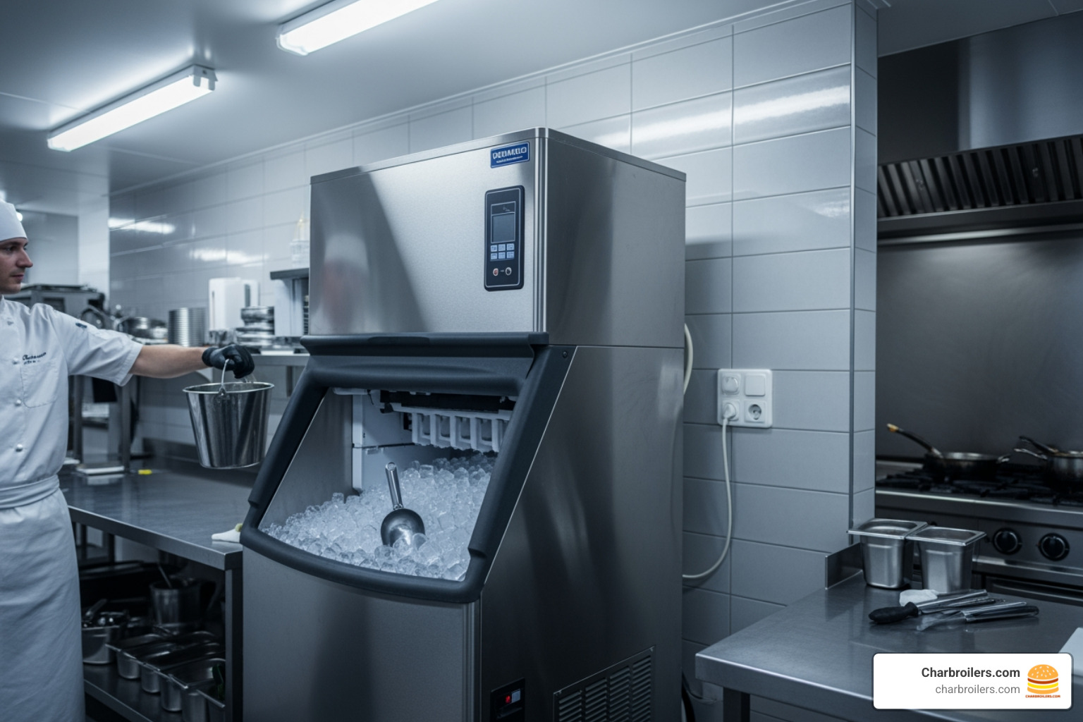 commercial ice maker in restaurant kitchen - restaurant ice makers for sale