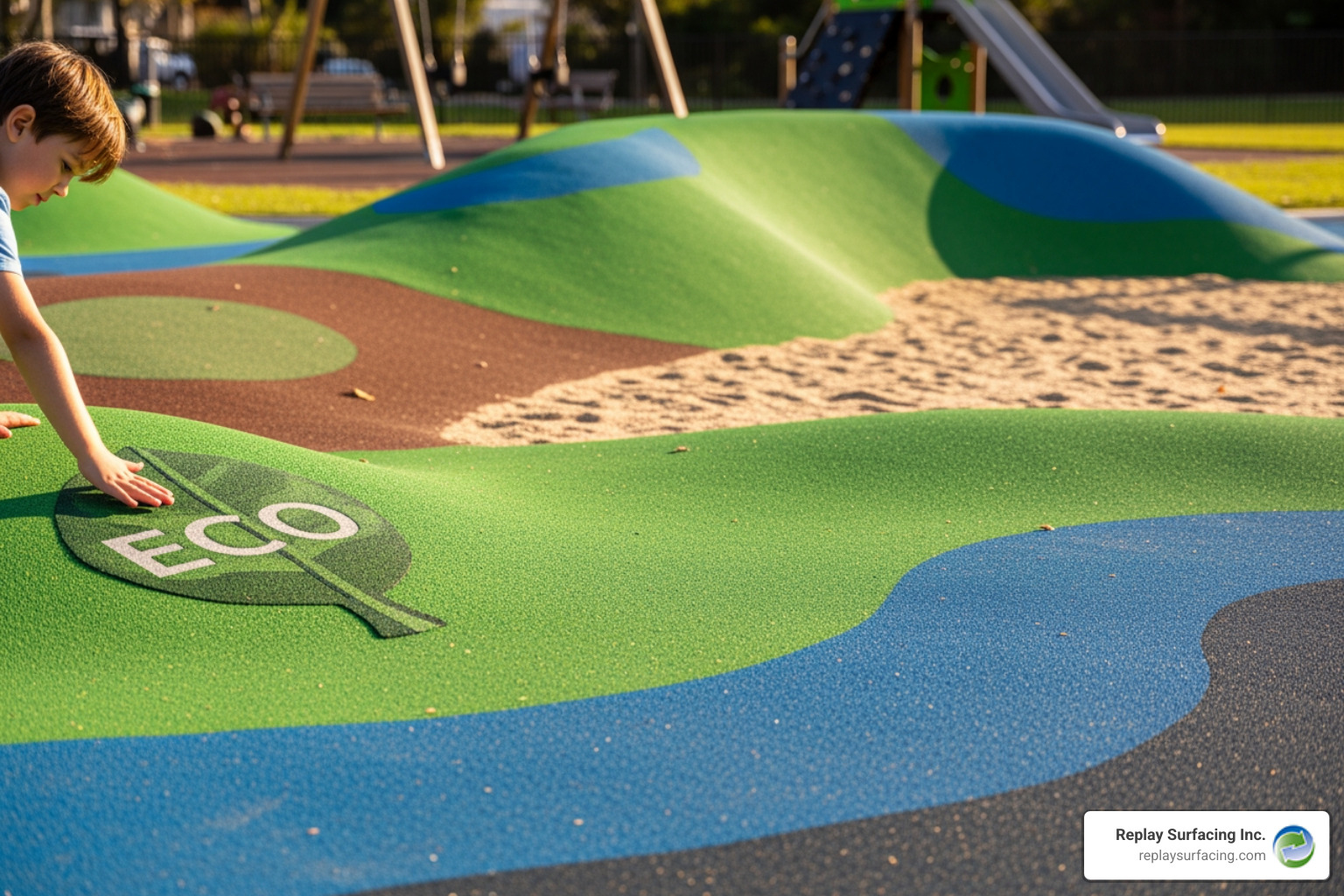 recycled tires being processed into rubber granules for Replay Surfacing Inc. projects - eco safety rubber playground surfacing recycled tires being processed into rubber granules for Replay Surfacing Inc. projects - eco safety rubber playground surfacing