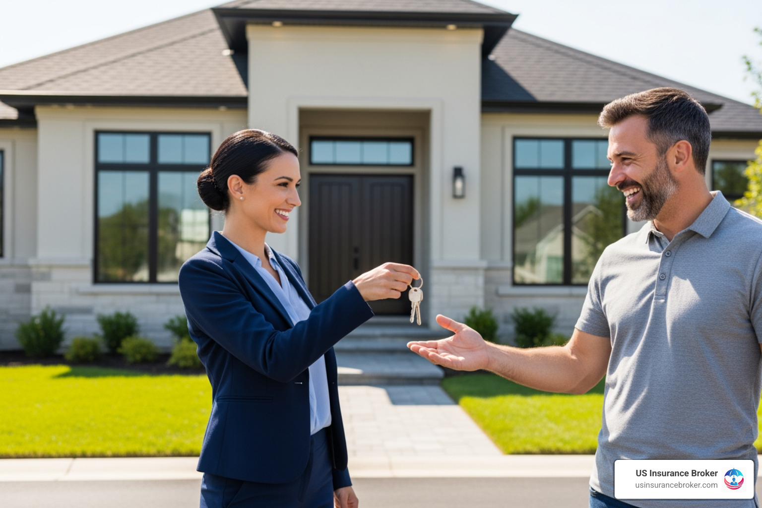 real estate broker handing keys - e & o insurance for real estate brokers florida