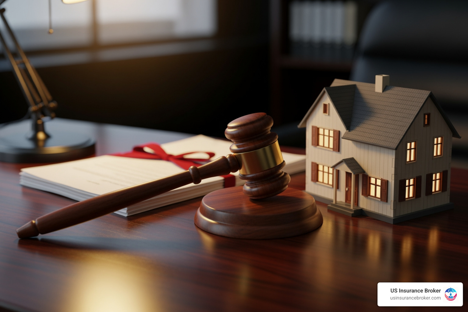 gavel and house model - e & o insurance for real estate brokers florida