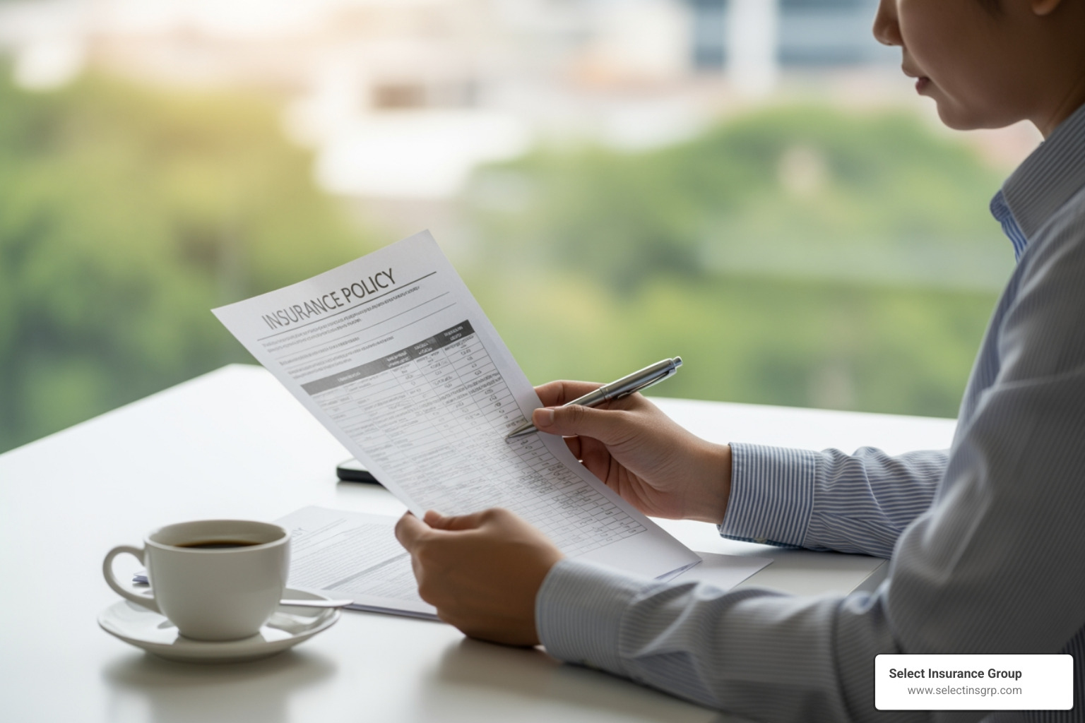 person reviewing an insurance policy document - average cost of car insurance in orlando fl