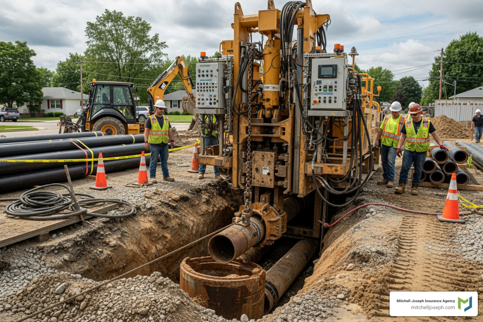 trenchless pipe bursting machine in action - Average sewer line repair cost